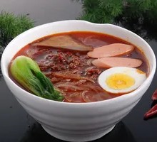 Spicy Rice Noodles with Braised Egg