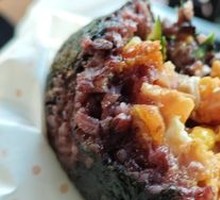 Salted Egg Yolk Chicken Rice Ball