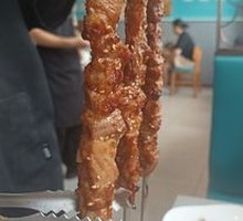 Grilled Pork with Large Skewers