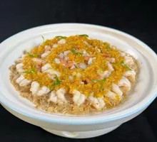 Yellow Pepper Sauce Baked Butterfly Shrimp