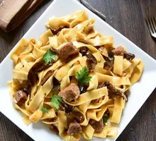 Mushroom and Beef Noodles