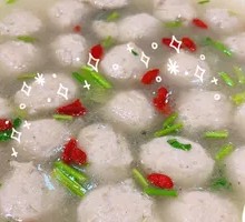 Handmade Flower Catfish Ball Soup