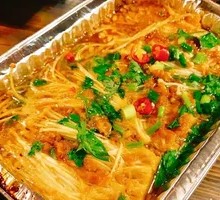 Aluminum-Wrapped Enoki Mushrooms
