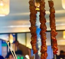 Grilled Pork with Large Skewers