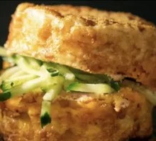 Beef Egg Burger with Meat Floss