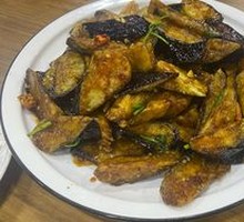 Grilled Eggplant on Iron Plate