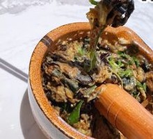 Spicy Pepper and Century Egg Mash with Eggplant