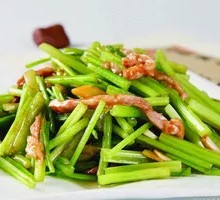 Mountain Celery Stir-Fried with Pork