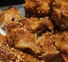 Grilled Pork with Large Skewers