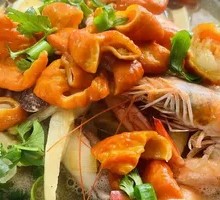 Stewed Intestine and Seafood Pancake