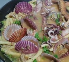 Shrimp and Abalone Stew with Pancake