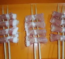 Pork Belly Rolls with Enoki Mushrooms