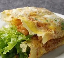 Mountain Egg Pancake with Savory Sauce