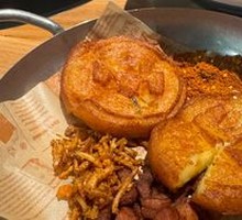 Crispy Pork Bits with Potato Pancake