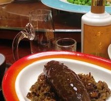 Wild Rice and Scallion Braised Sea Cucumber