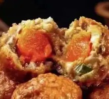 Egg Yolk Lotus Root Meatballs