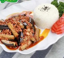 Fish-flavored Eggplant with Minced Pork Rice Bowl