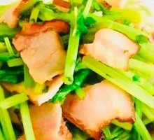 Mountain Celery Stir-Fried with Preserved Pork