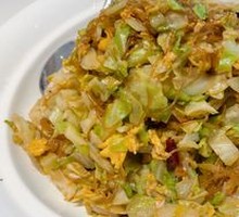 Shrimp Paste Stir-Fried Napa Cabbage with Glass Noodles