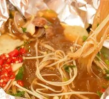 Aluminum-wrapped Scallops Noodles