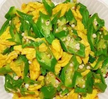 Okra and Egg Stir-fry