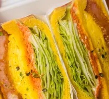 Sautéed Black Tiger Shrimp Cutlet with Soft Egg and Cheese