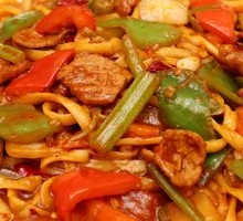 Stir-Fried Beef with Knife-Cut Noodles