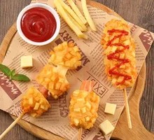 Potato Ham Cheese Hot Dog