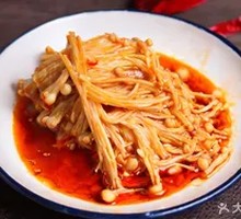 Spicy Chili Oil Enoki Mushrooms