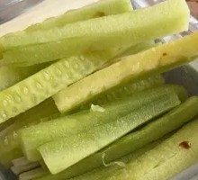 Cucumber with Green Onion Strips