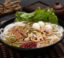 Sausage Rice Noodles with Snail Soup