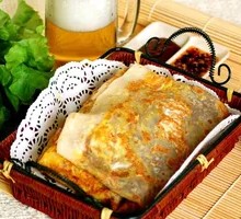 One Egg and Chicken Strip Pancake
