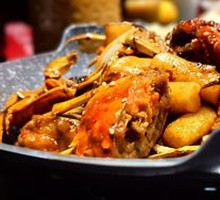 Spicy Crab with Rice Cake