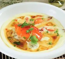 Steamed Egg with Swimming Crab