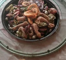 Steamed Local Seafood in Large Pot