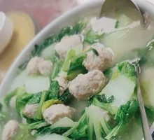 Bok Choy and Meatball Soup