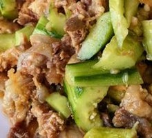 Shaped Pork with Cucumber Salad