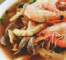 Lamb and Seafood Stew with Flatbread