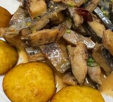 Pickled Mackerel with Pancakes