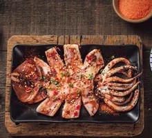 Grilled Squid on Iron Plate