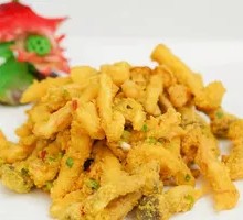 Salted Egg Yolk Baked Enoki Mushrooms