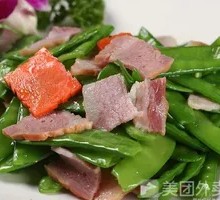 Snow Peas with Preserved Meat