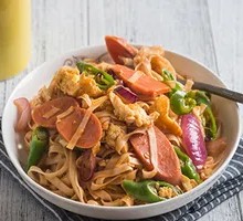 Egg and Ham Fried Noodles