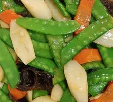 Stir-fried Chinese Yam with Snow Peas