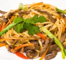 Stir-Fried Pork with Green Pepper Noodles