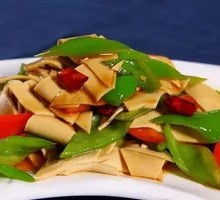Pepper and Tofu Stick Stir-Fry