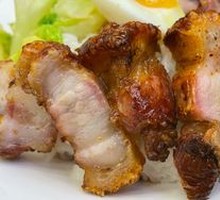 Crispy Pork Belly with Barbecue Rice