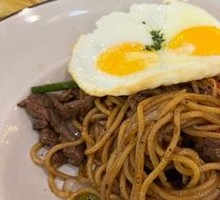 Black Pepper Beef Spaghetti