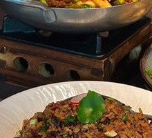 Salted Vegetable Crispy Pork Rice