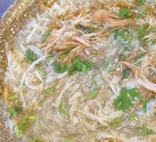 Shredded Chicken Soup with Meat Paste